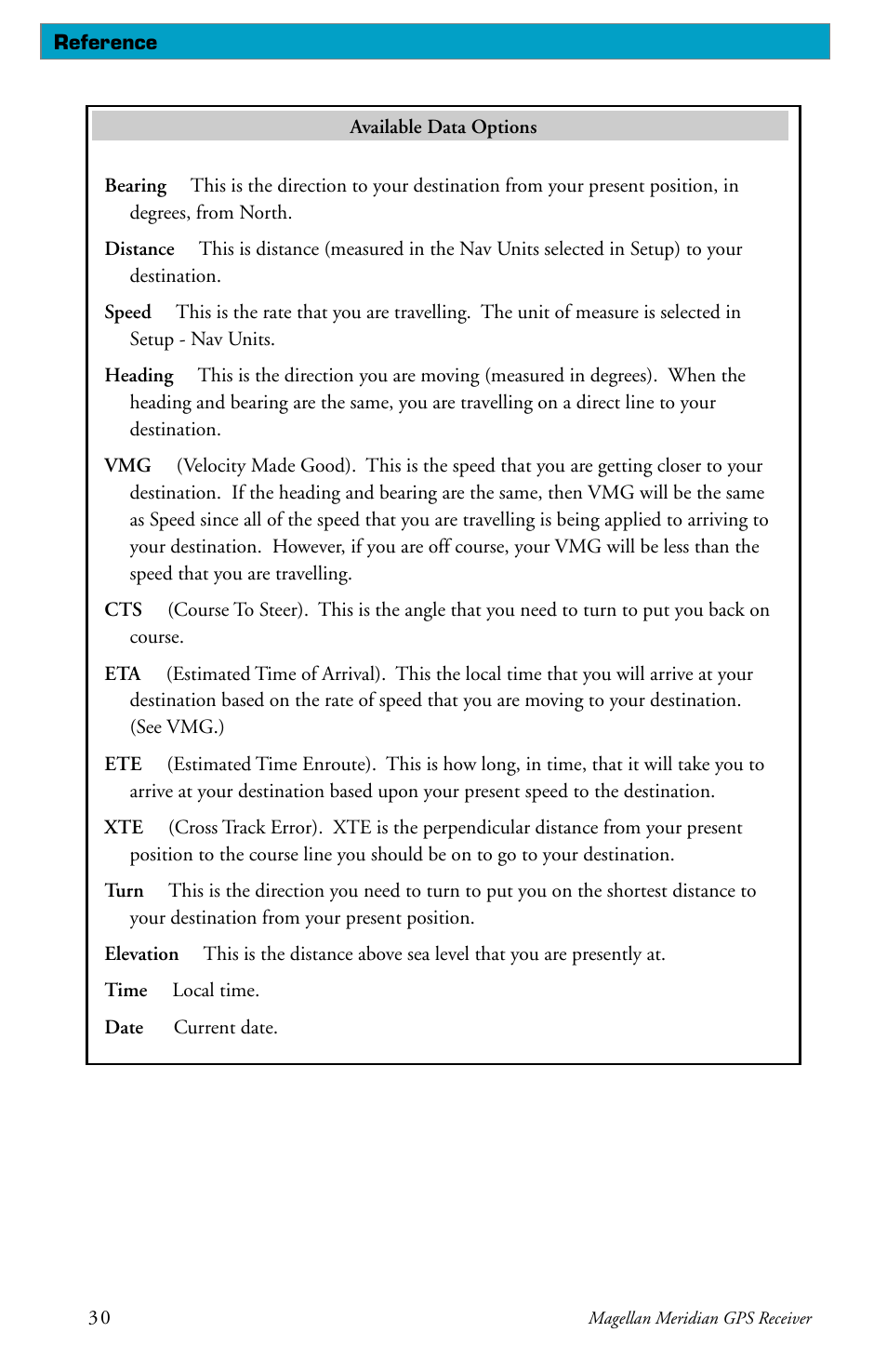 Magellan Meridian User Manual | Page 38 / 102