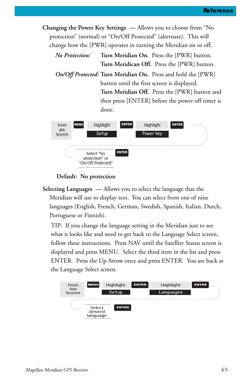 Reference | Magellan Meridian User Manual | Page 73 / 102