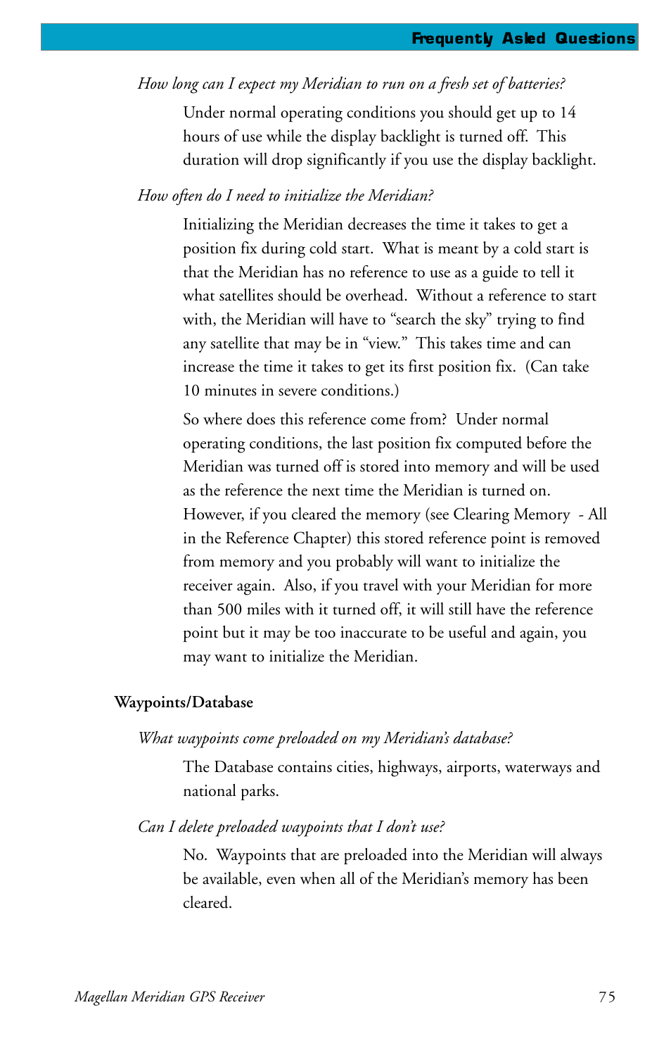 Magellan Meridian User Manual | Page 83 / 102