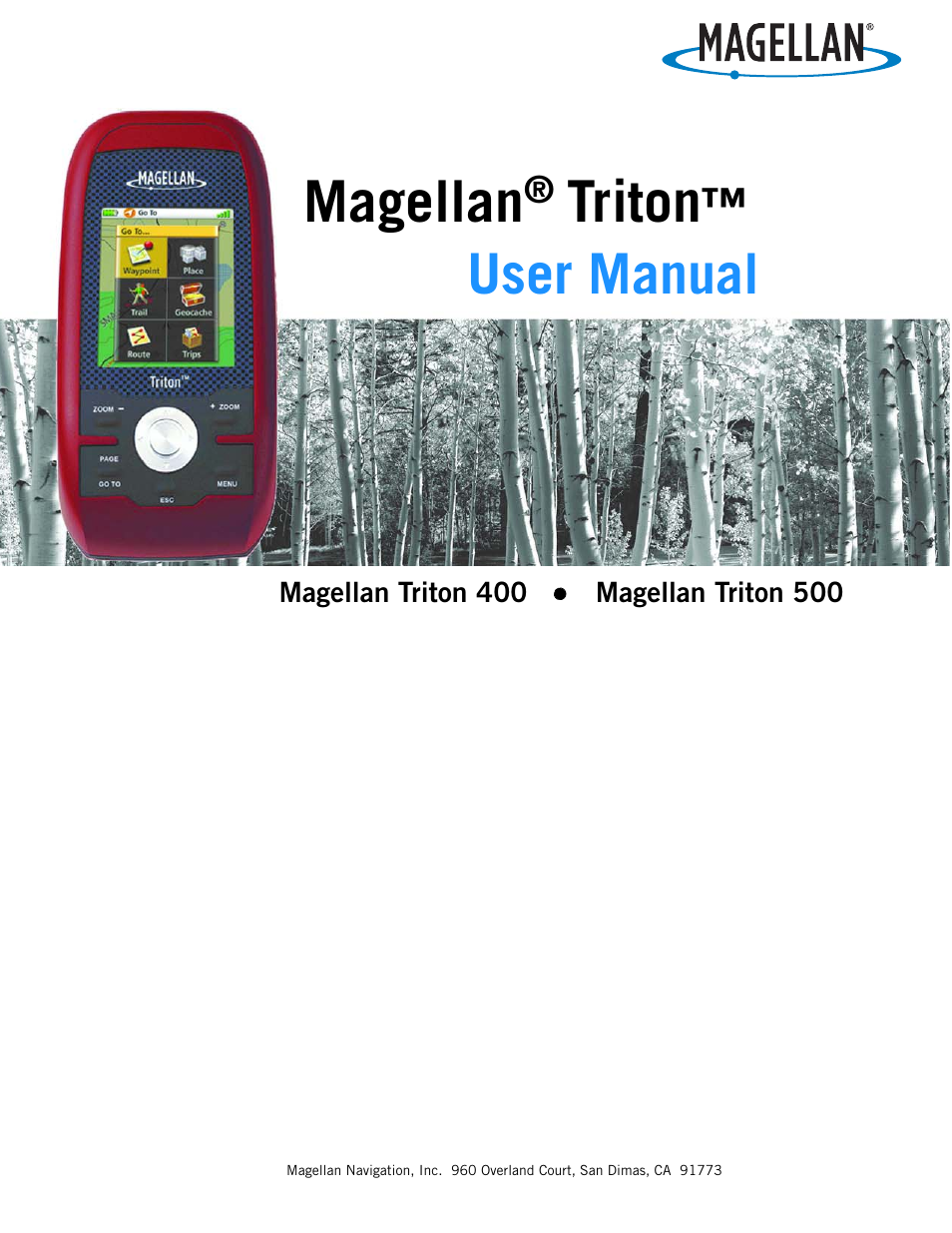 Magellan Triton 500 User Manual | 61 pages