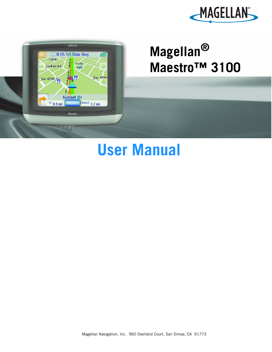 Magellan MAESTRO 3100 User Manual | 55 pages
