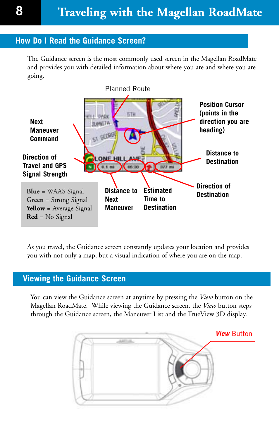 8traveling with the magellan roadmate | Magellan RoadMate 700 User Manual | Page 10 / 27