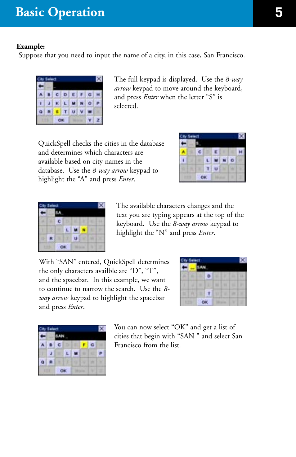 5basic operation | Magellan RoadMate 700 User Manual | Page 7 / 27