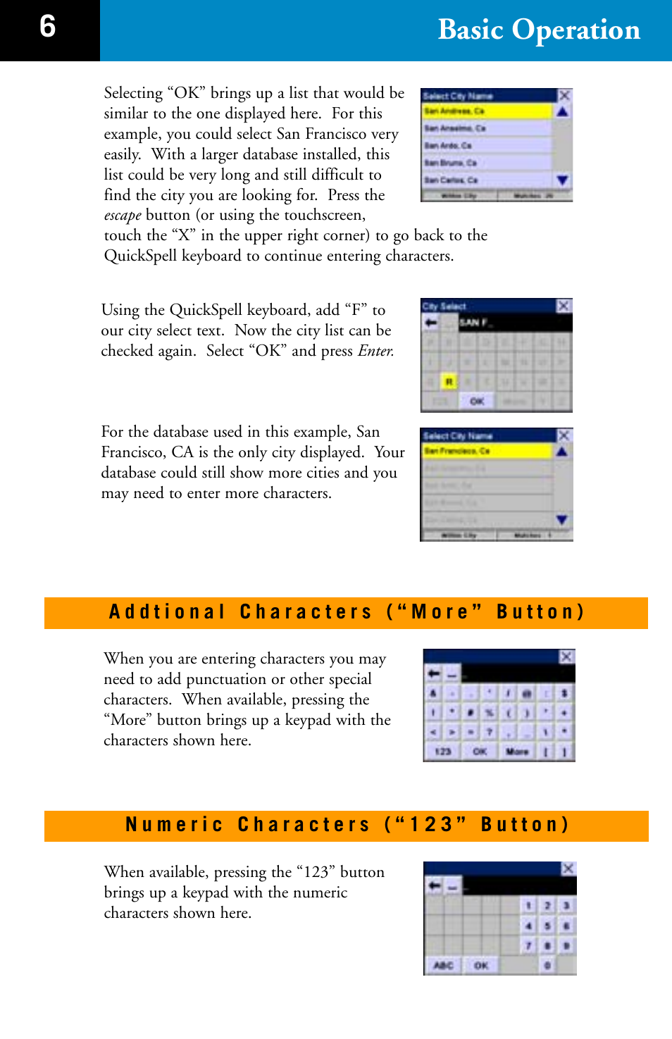 6basic operation | Magellan RoadMate 700 User Manual | Page 8 / 27