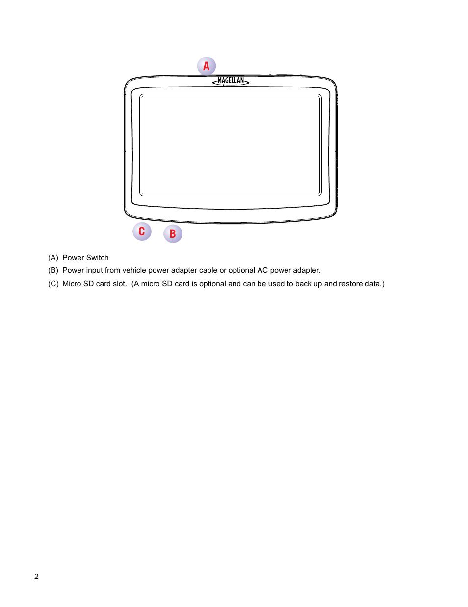 Magellan roadmate, Ab c | Magellan ROADMATE 5120 User Manual | Page 11 / 42