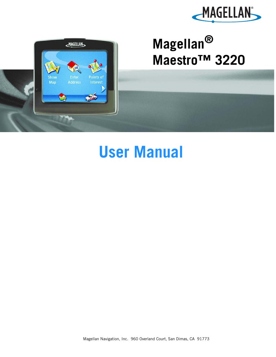 Magellan Maestro 3220 User Manual | 60 pages