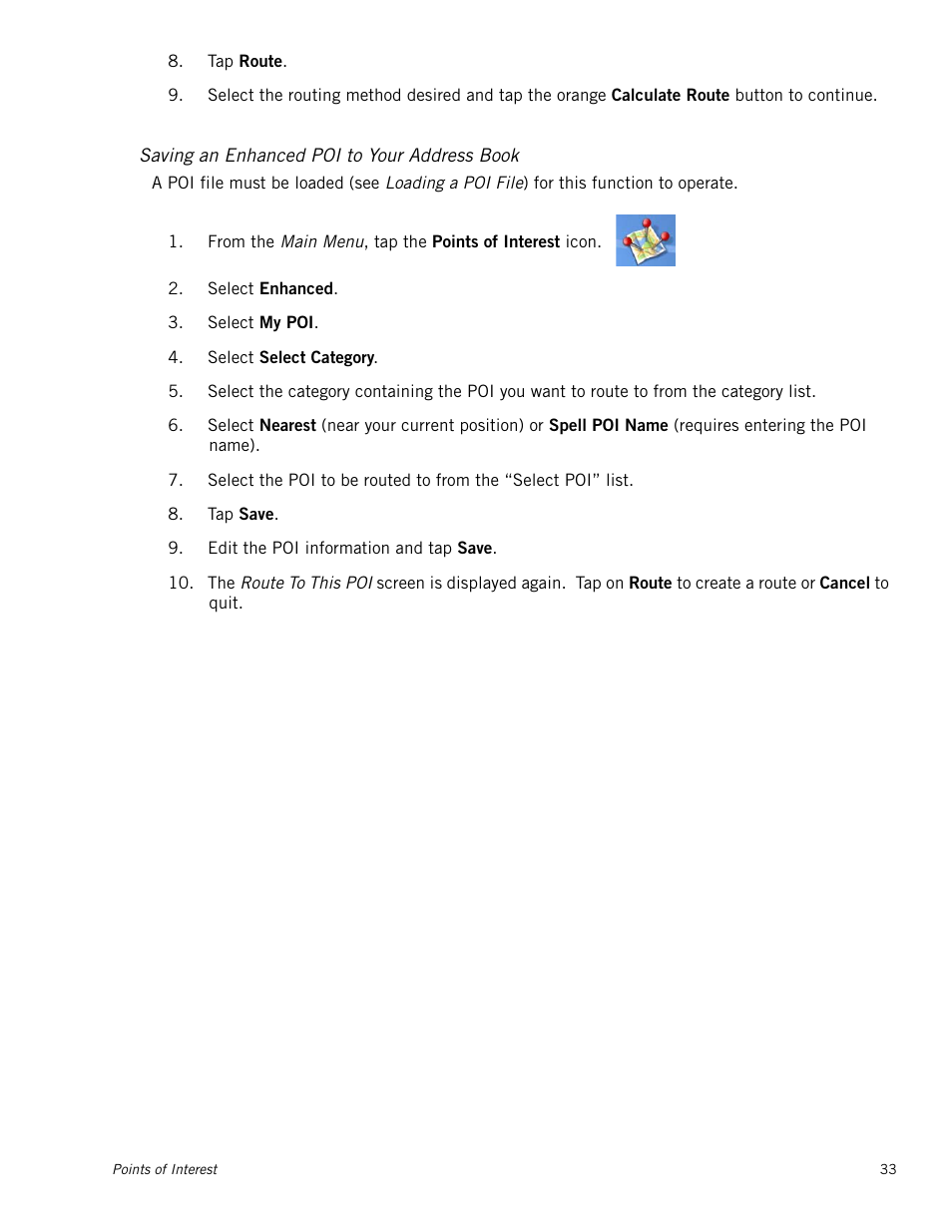 Saving an enhanced poi to your address book | Magellan Maestro 3220 User Manual | Page 41 / 60