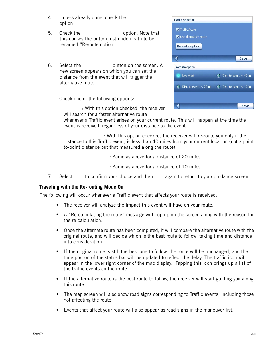 Traveling with the re-routing mode on | Magellan Maestro 4050 User Manual | Page 51 / 86