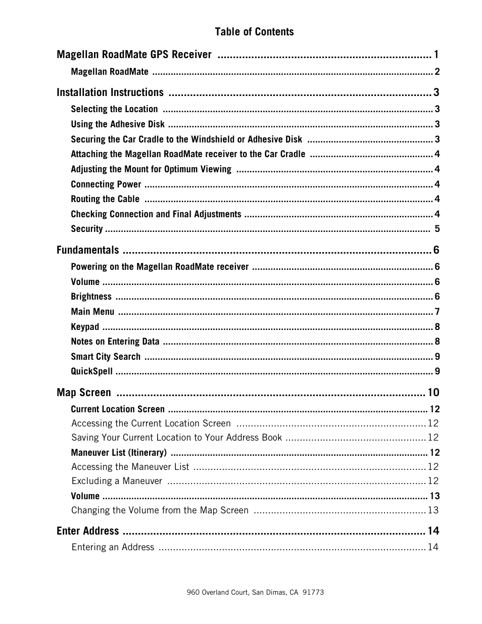 Magellan RoadMate 1210 1200 Series User Manual | Page 5 / 48