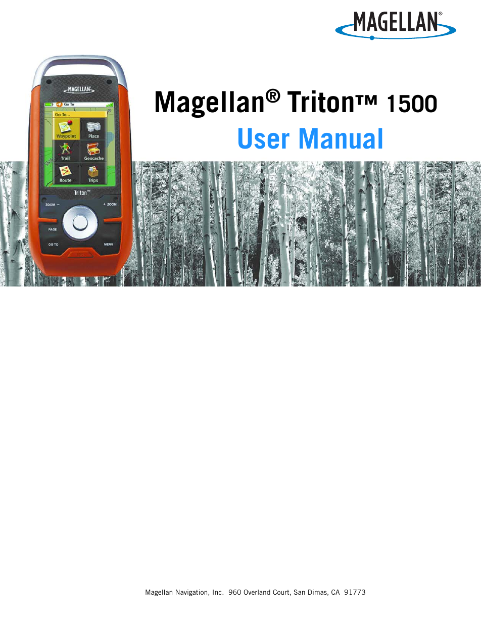 Magellan Triton 1500 User Manual | 63 pages