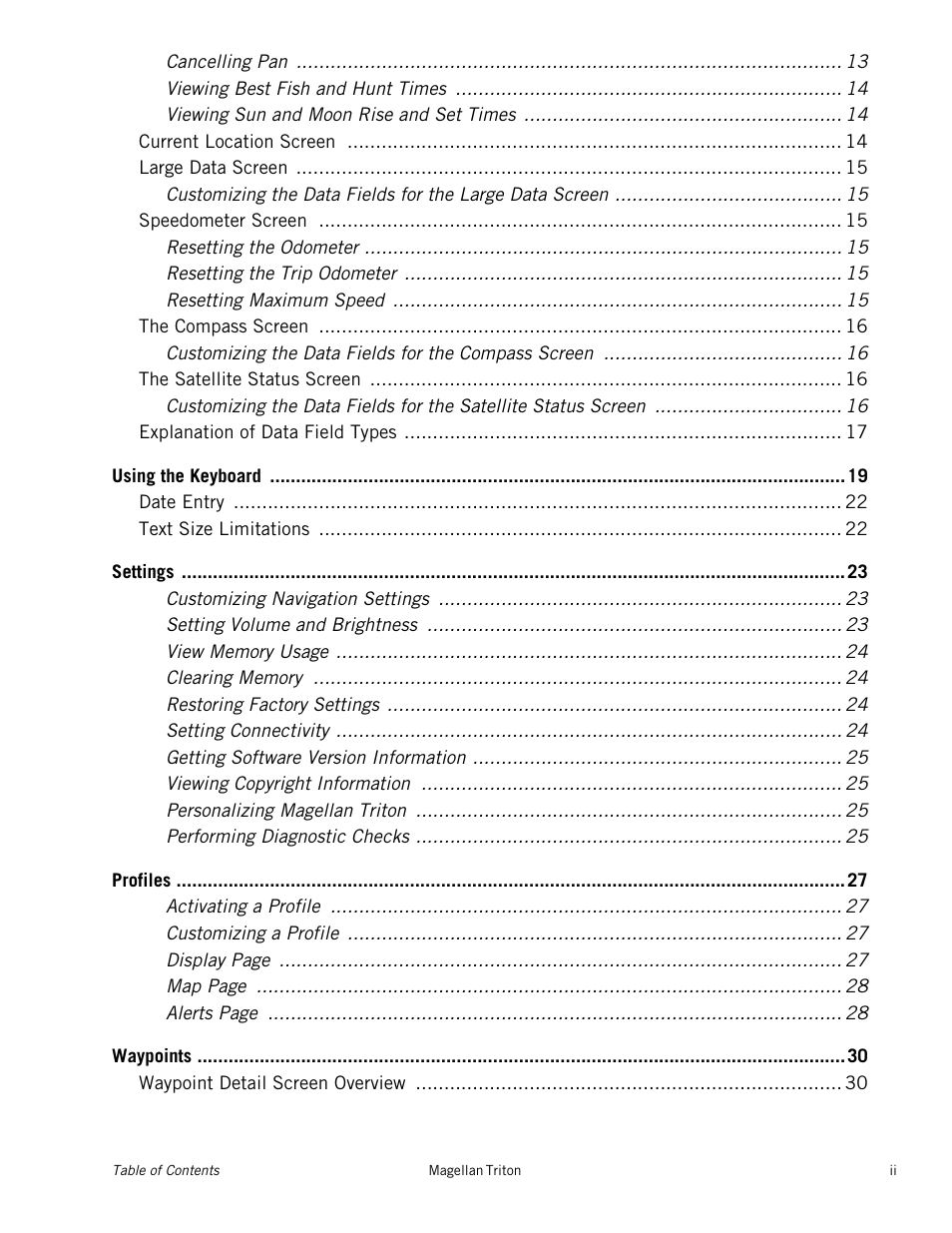 Magellan Triton 1500 User Manual | Page 6 / 63