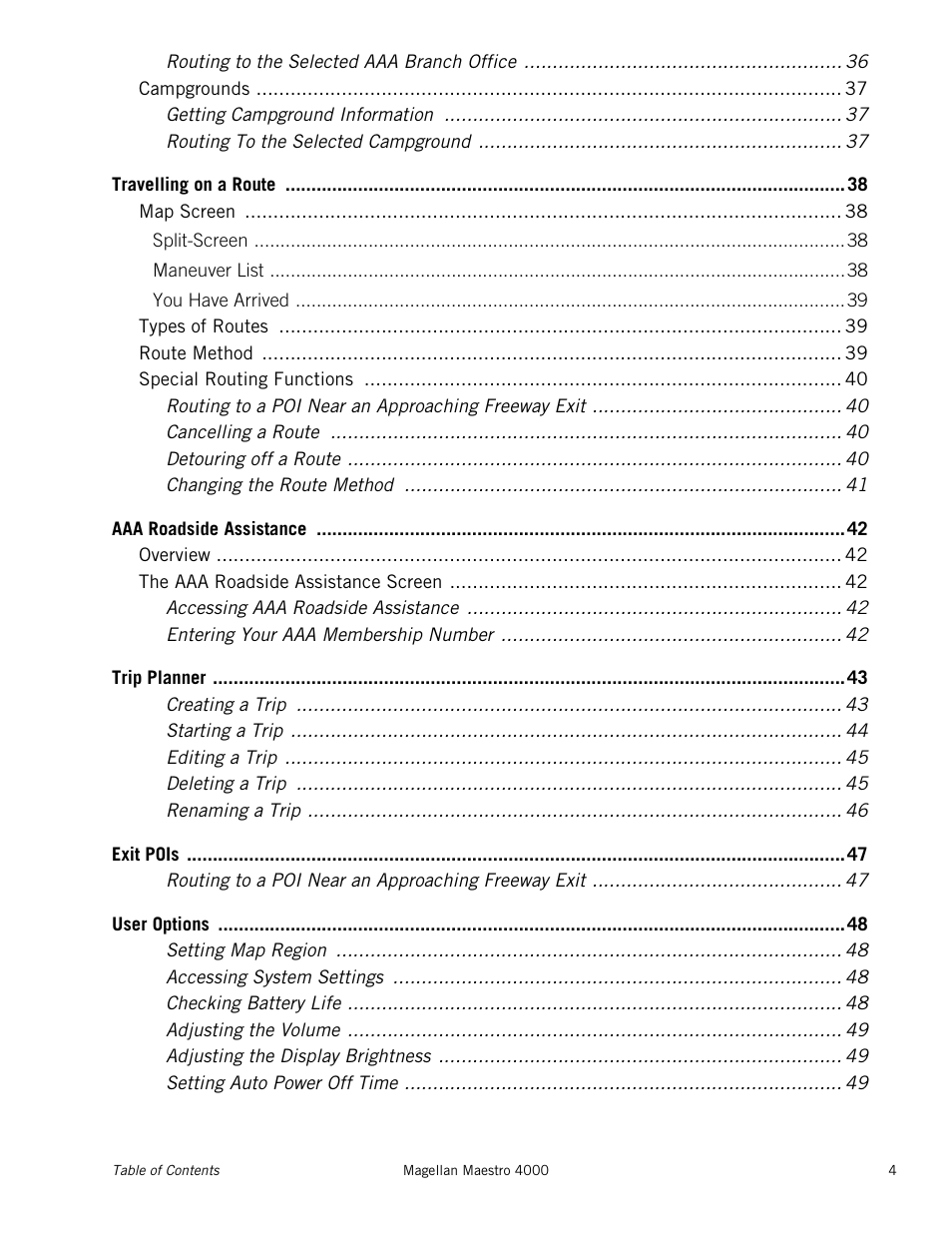 Magellan Maestro 4000 User Manual | Page 9 / 75