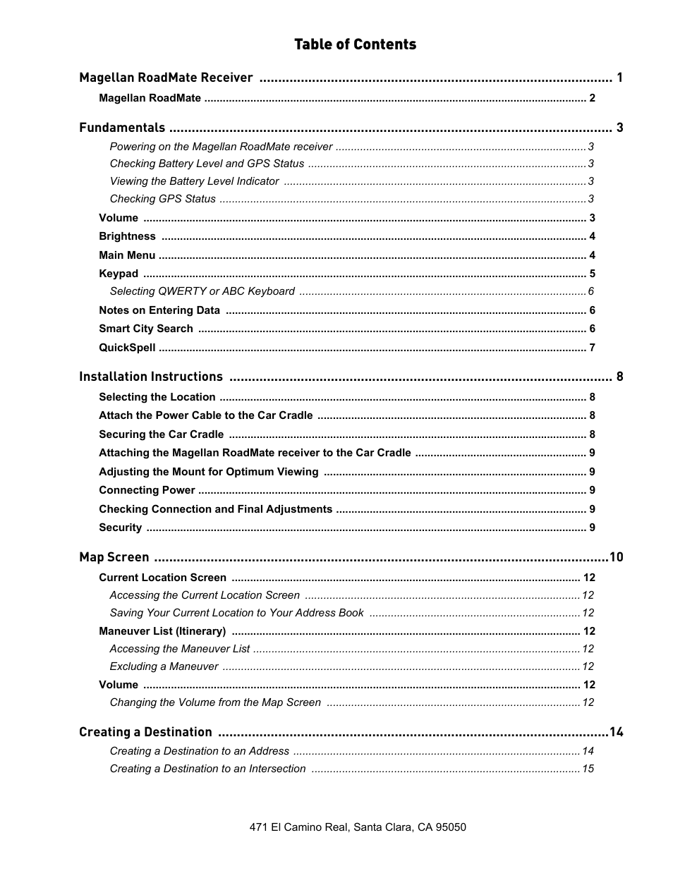 Magellan RoadMate 2036 User Manual | Page 6 / 42