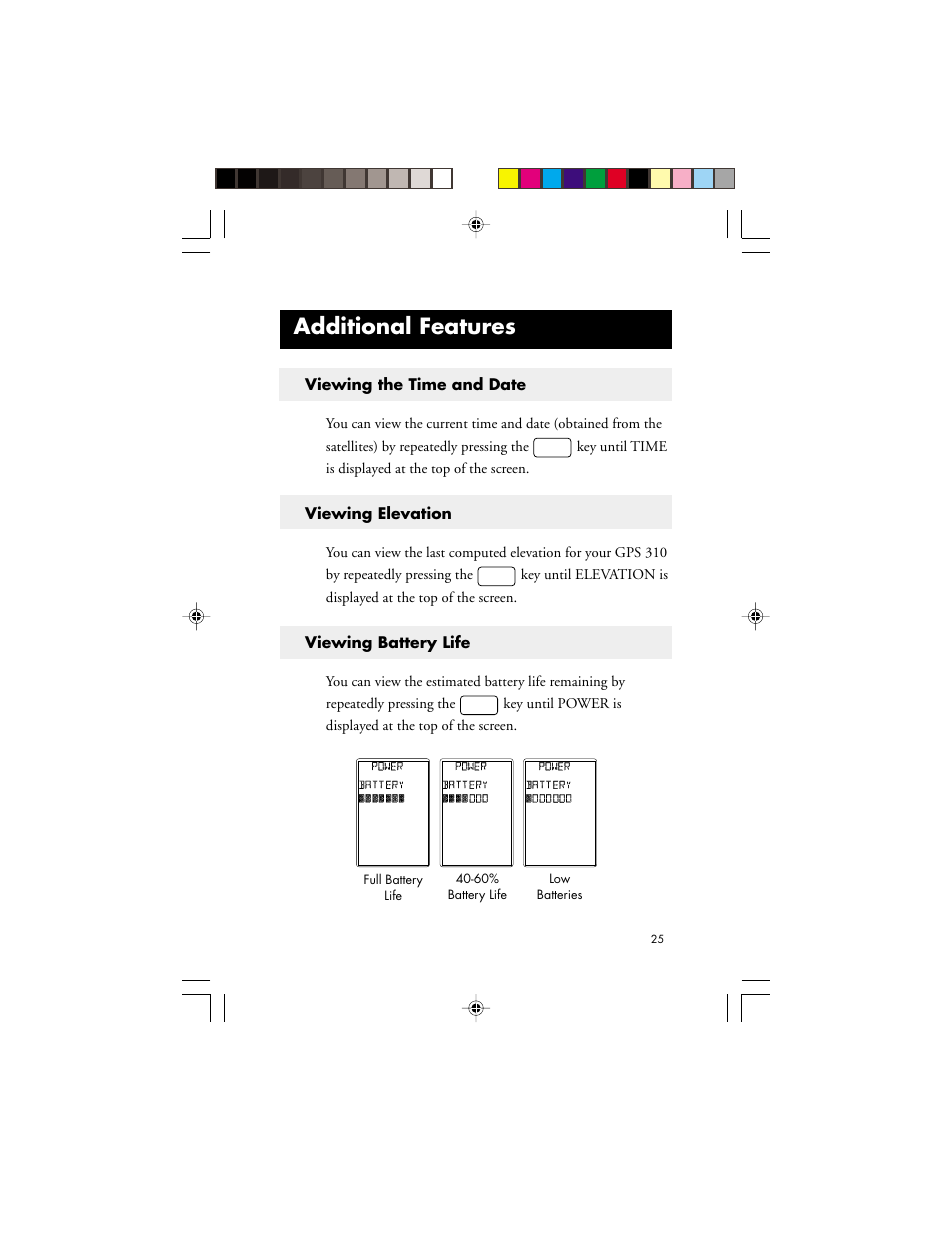 Additional features | Magellan GPS 310 User Manual | Page 31 / 62