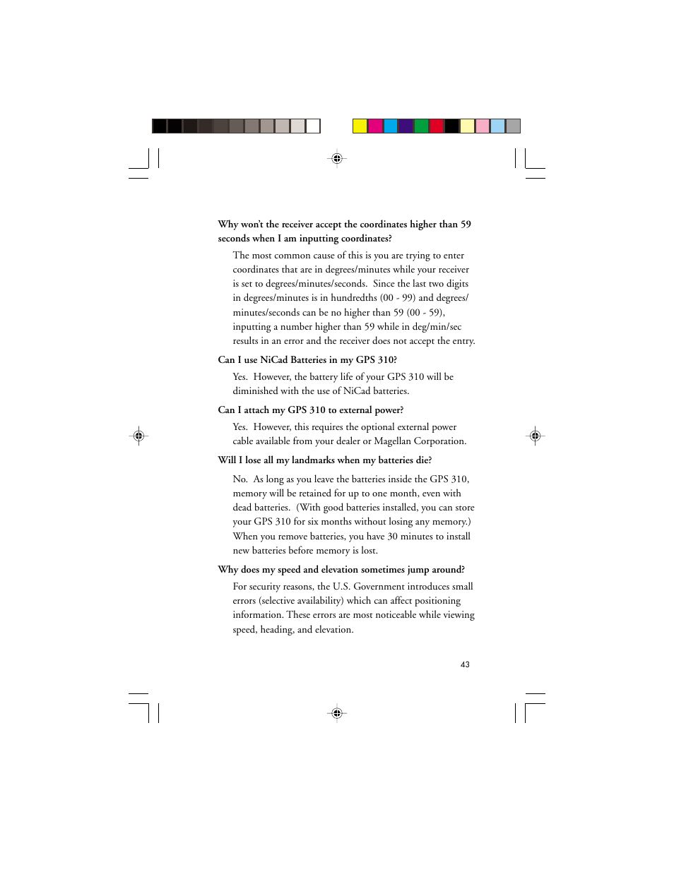 Magellan GPS 310 User Manual | Page 49 / 62