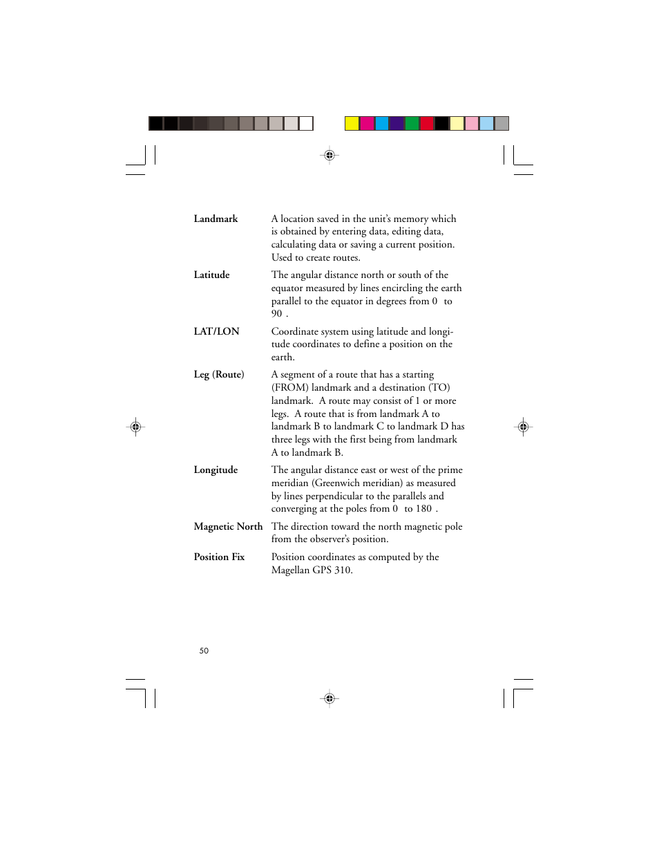 Magellan GPS 310 User Manual | Page 56 / 62