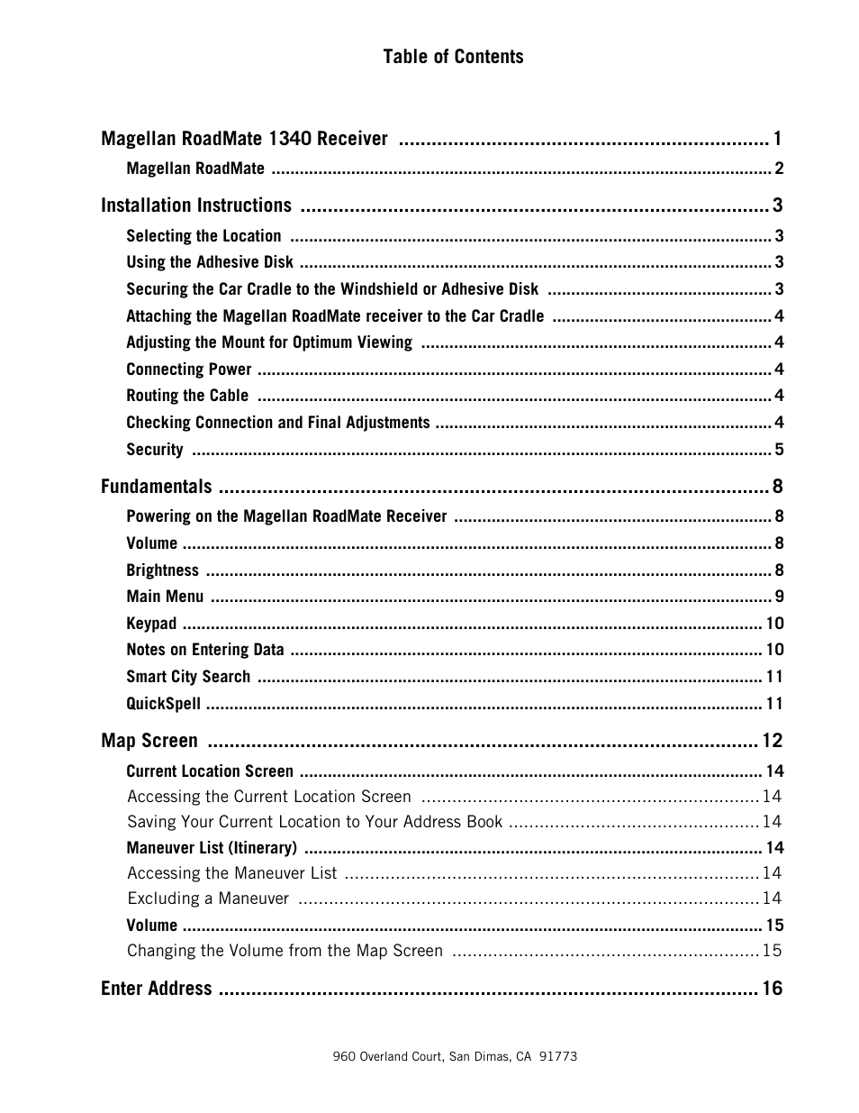 Magellan RoadMate 1340 User Manual | Page 5 / 44