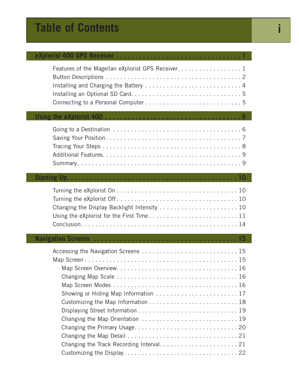 Magellan eXplorist 400 User Manual | Page 3 / 119