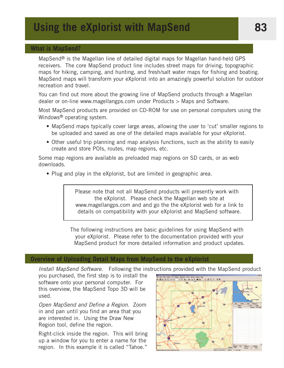 Using the explorist with mapsend, What is mapsend, Using mapsend | Magellan eXplorist 400 User Manual | Page 90 / 119