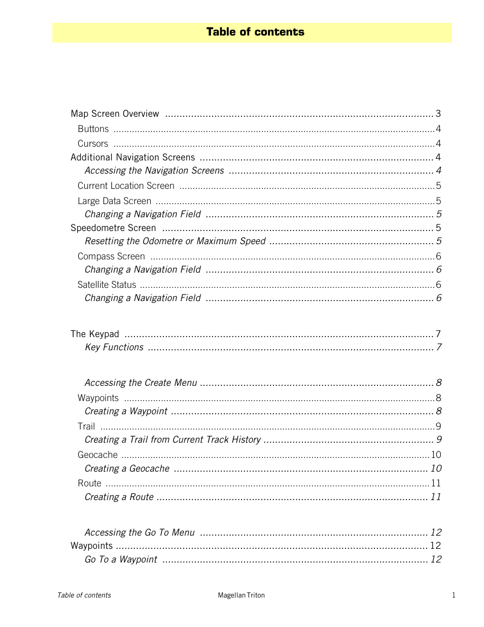 Magellan Triton 300 User Manual | Page 5 / 30