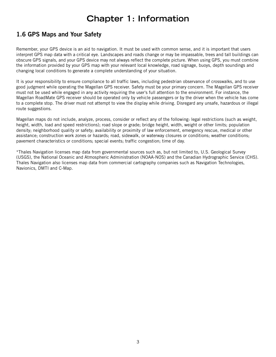 Chapter 1: information | Magellan ROADMATE 860T User Manual | Page 12 / 106