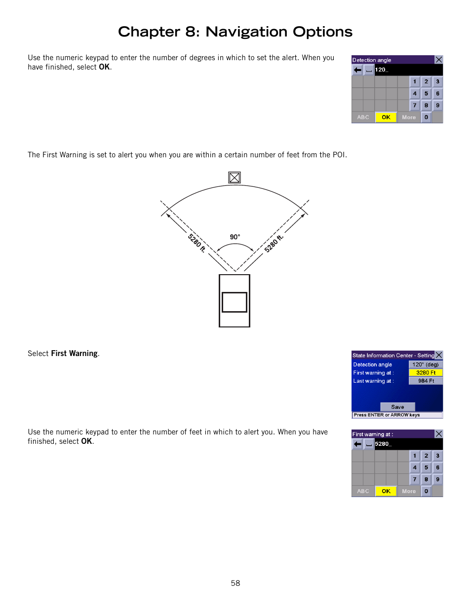 Chapter 8: navigation options | Magellan ROADMATE 860T User Manual | Page 67 / 106