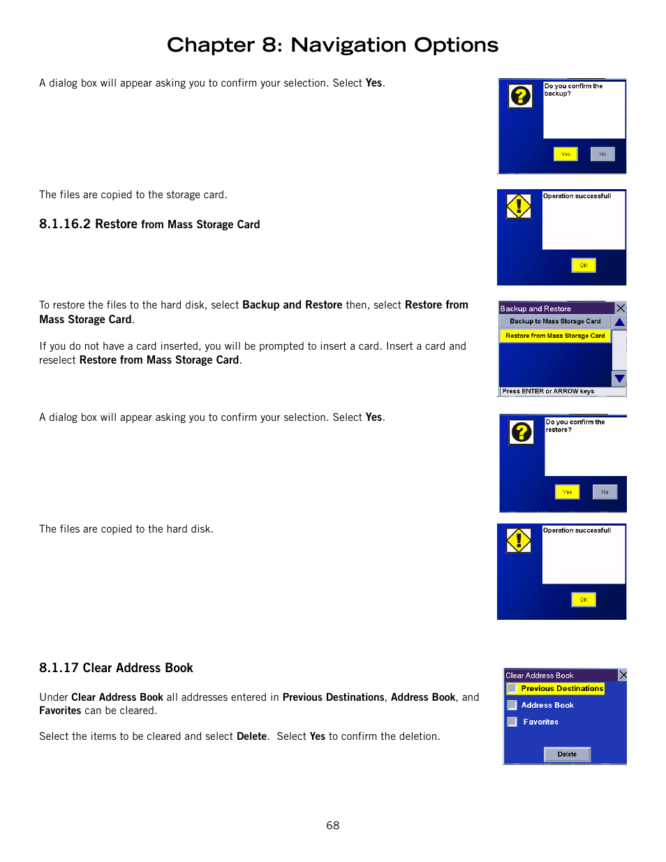 Chapter 8: navigation options | Magellan ROADMATE 860T User Manual | Page 77 / 106