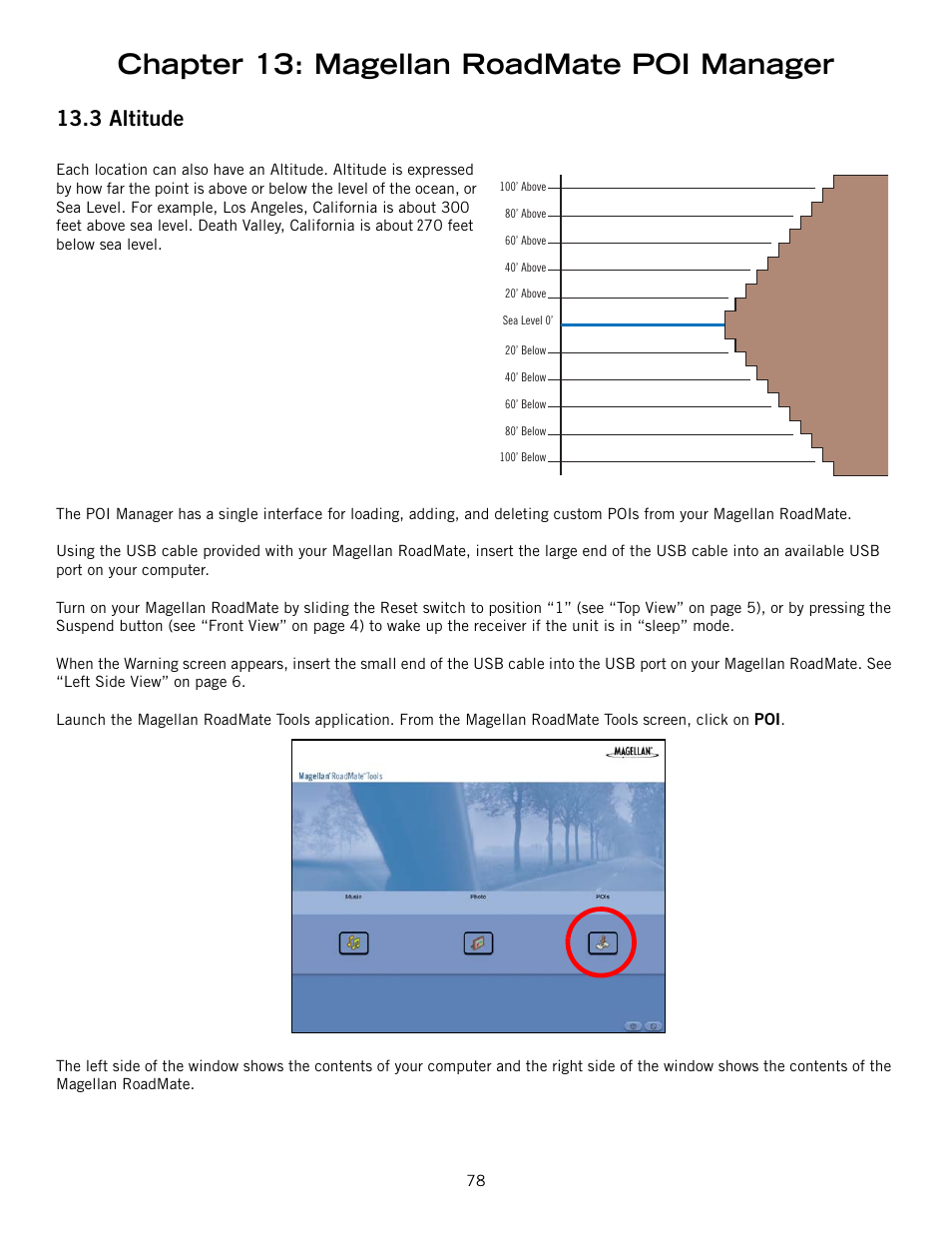 Chapter 13: magellan roadmate poi manager, 3 altitude | Magellan ROADMATE 860T User Manual | Page 87 / 106