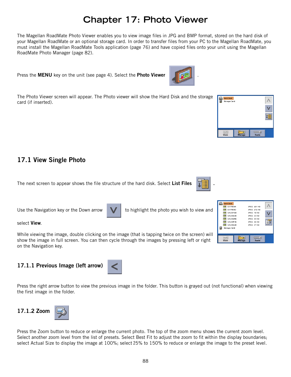 Chapter 17: photo viewer, 1 view single photo | Magellan ROADMATE 860T User Manual | Page 97 / 106