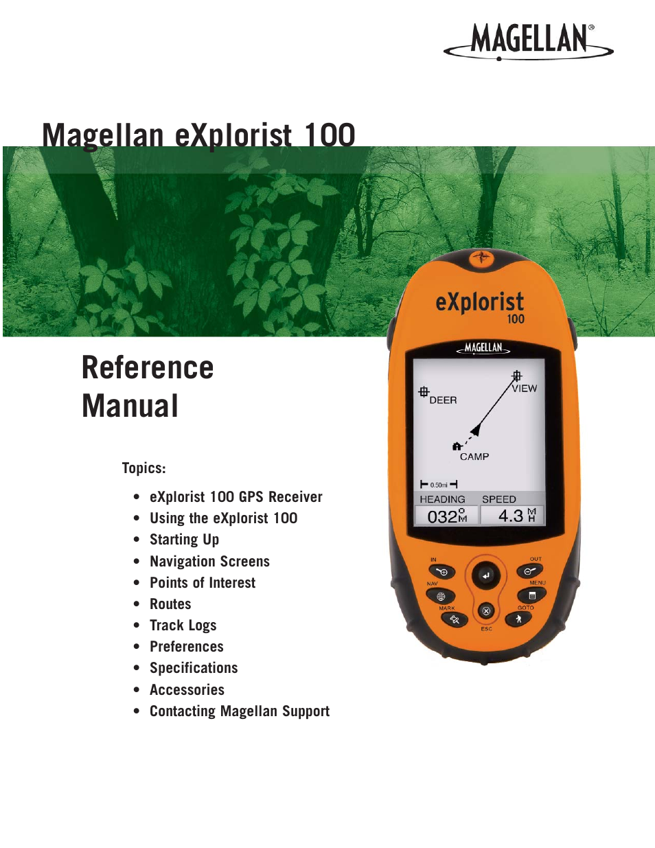 Magellan eXplorist 100 User Manual | 77 pages