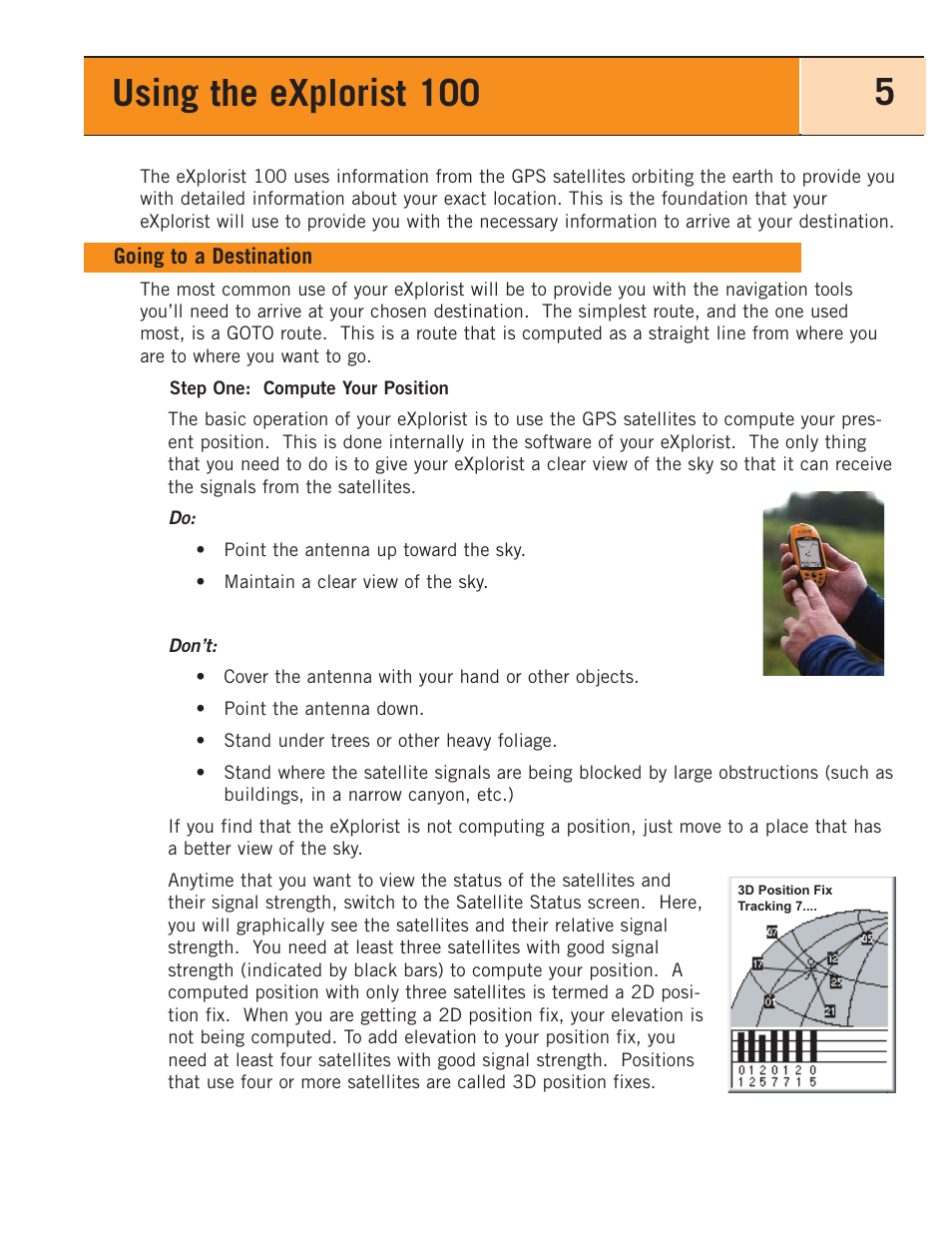 Using the explorist 100, Going to a destination | Magellan eXplorist 100 User Manual | Page 10 / 77