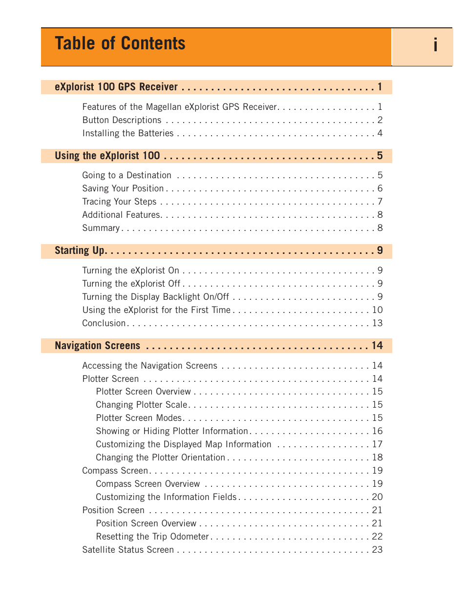 Magellan eXplorist 100 User Manual | Page 3 / 77