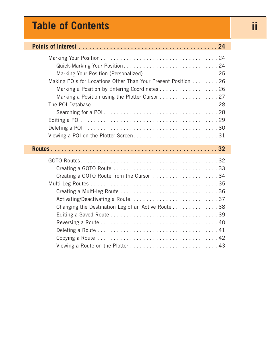 Table of contents ii | Magellan eXplorist 100 User Manual | Page 4 / 77