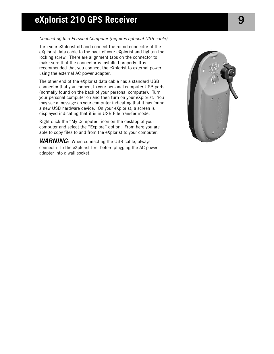 Explorist 210 gps receiver | Magellan eXplorist 210 User Manual | Page 12 / 98