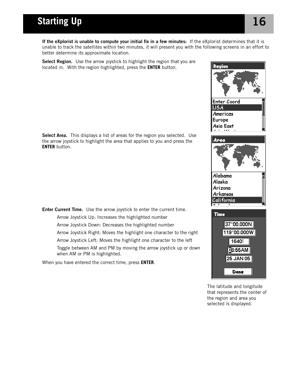 Starting up | Magellan eXplorist 210 User Manual | Page 19 / 98