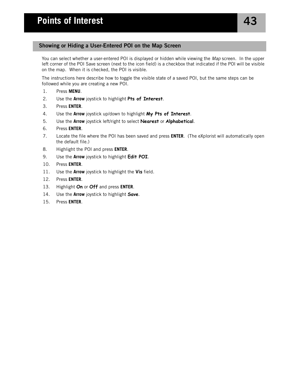 Points of interest | Magellan eXplorist 210 User Manual | Page 46 / 98