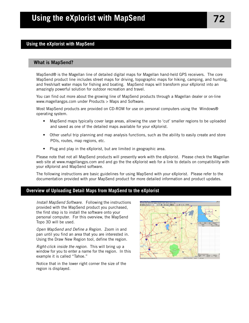 Using the explorist with mapsend, What is mapsend | Magellan eXplorist 210 User Manual | Page 75 / 98