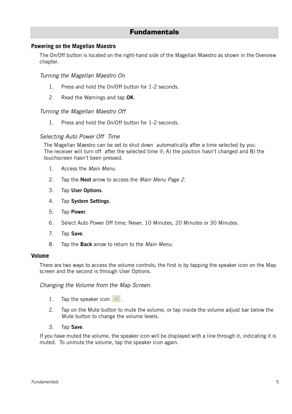 Fundamentals | Magellan Maestro 3150 User Manual | Page 10 / 65