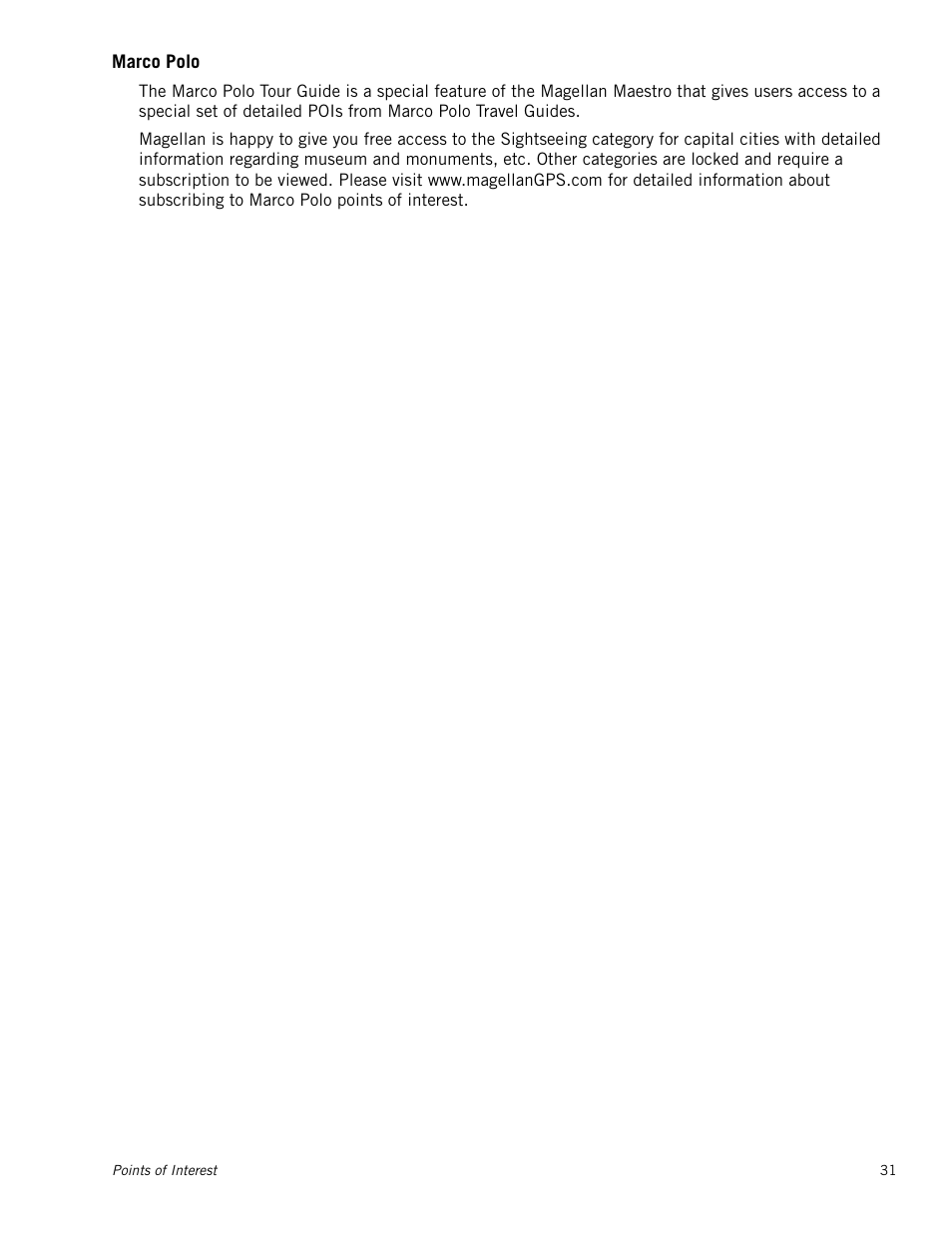 M_section - marco polo | Magellan Maestro 4215 User Manual | Page 39 / 59