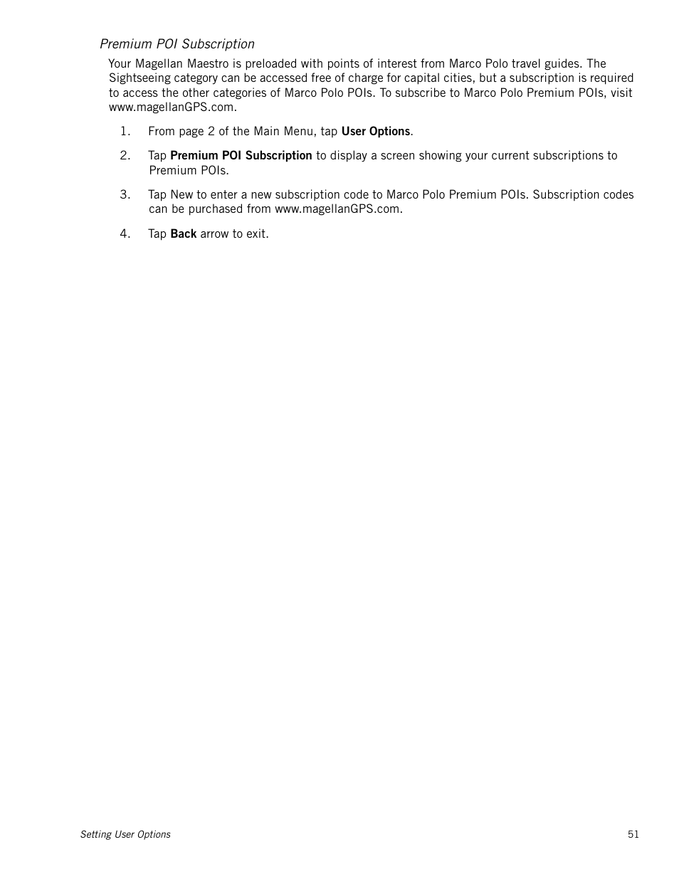 M_instheader - premium poi subscription | Magellan Maestro 4215 User Manual | Page 59 / 59