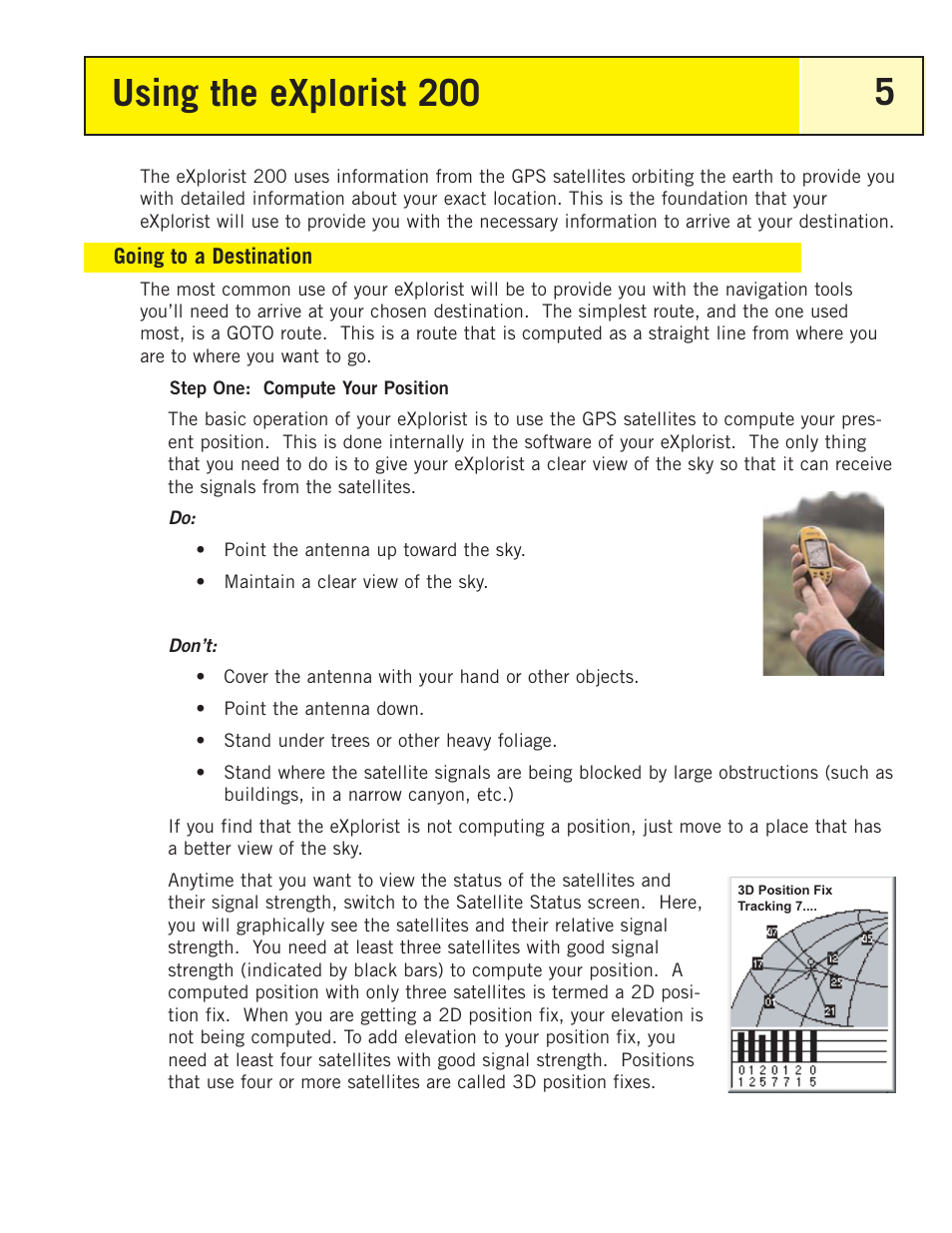 Using the explorist 200, Going to a destination | Magellan eXplorist 200 User Manual | Page 10 / 83