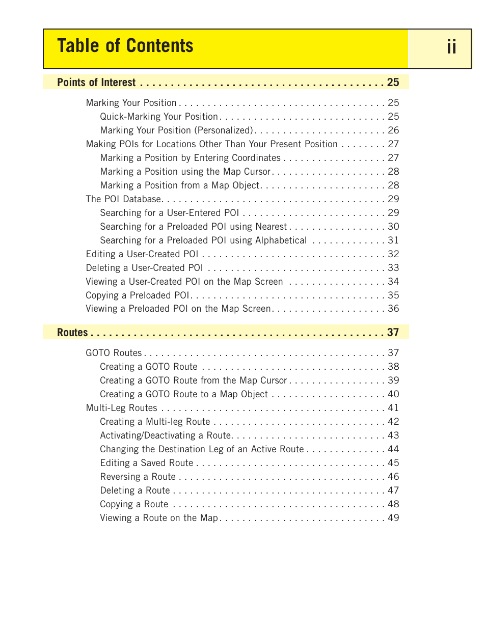 Table of contents ii | Magellan eXplorist 200 User Manual | Page 4 / 83