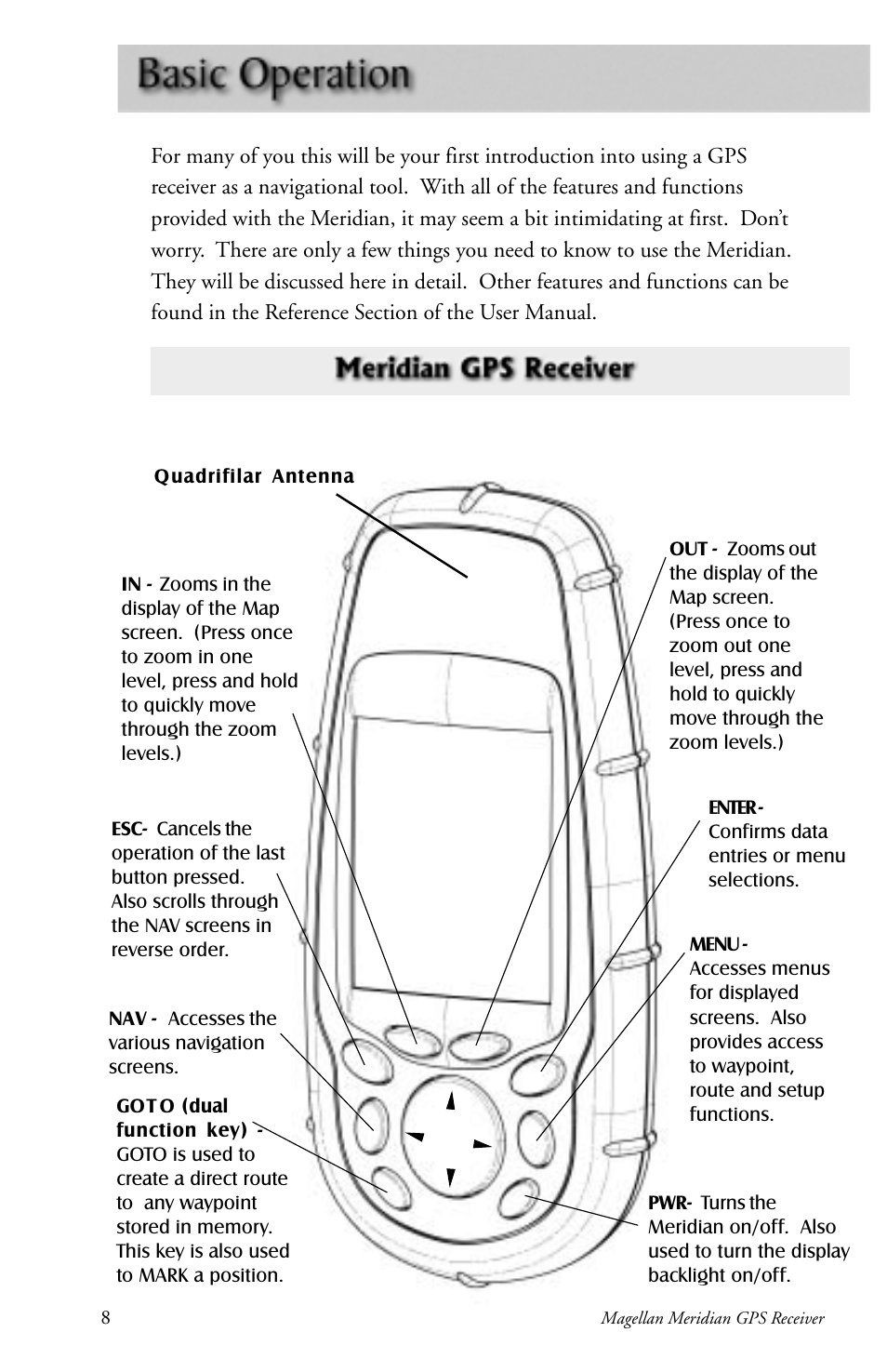 Magellan meridian series User Manual | Page 16 / 102