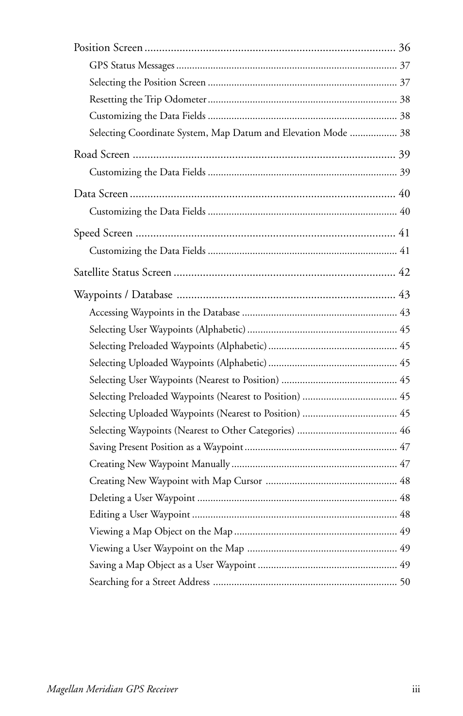 Magellan meridian series User Manual | Page 5 / 102