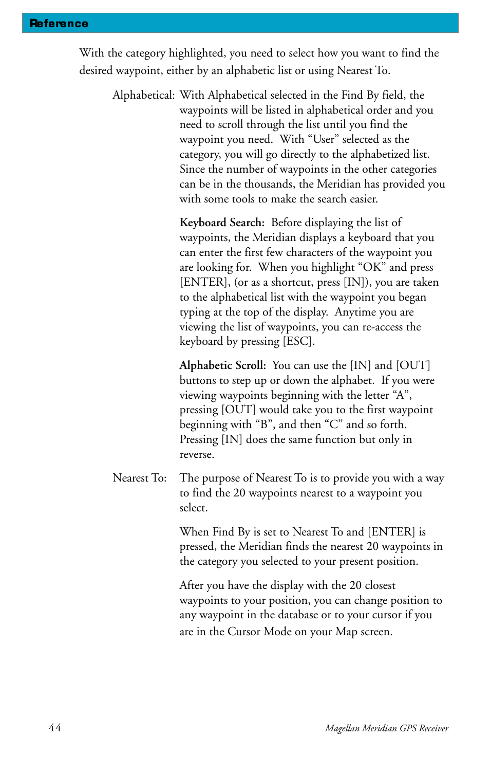 Magellan meridian series User Manual | Page 52 / 102