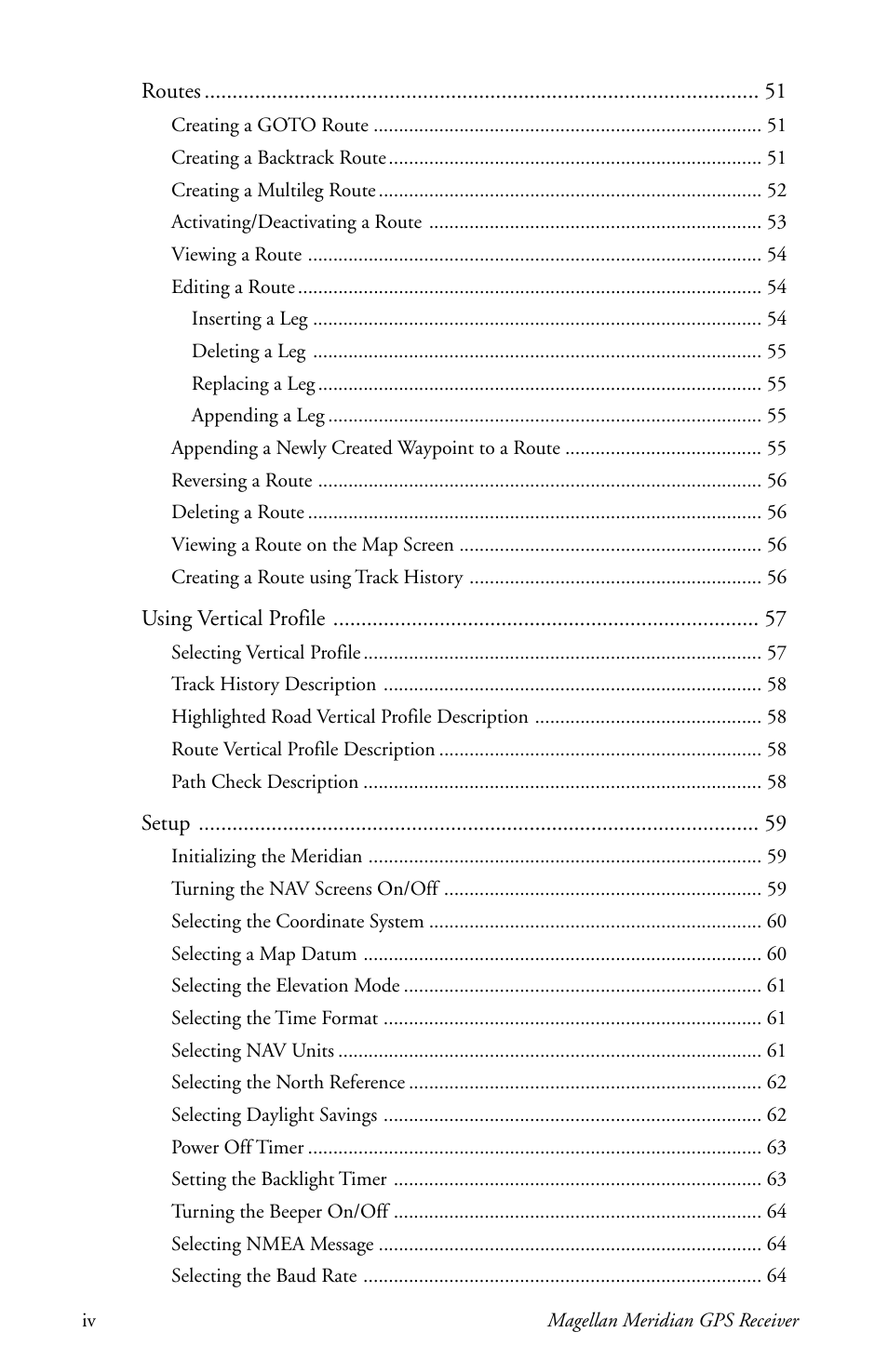 Magellan meridian series User Manual | Page 6 / 102