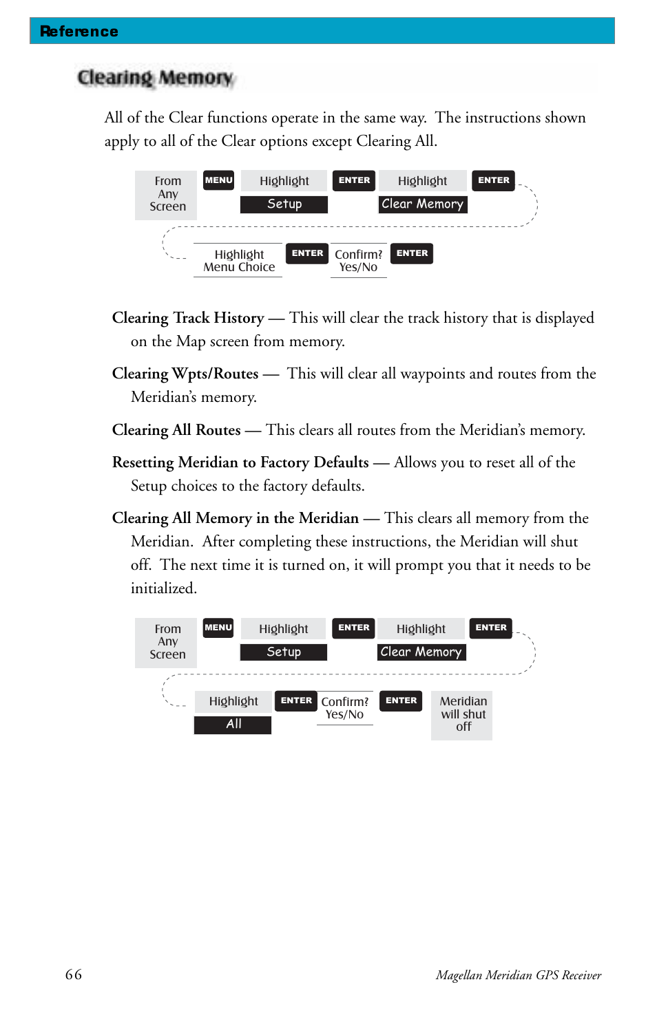 Magellan meridian series User Manual | Page 74 / 102