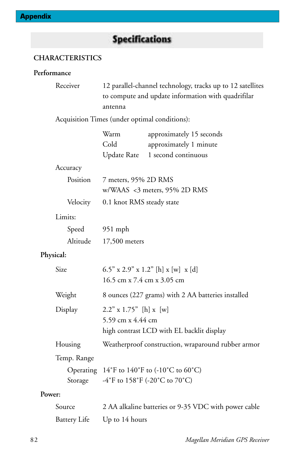 Magellan meridian series User Manual | Page 90 / 102