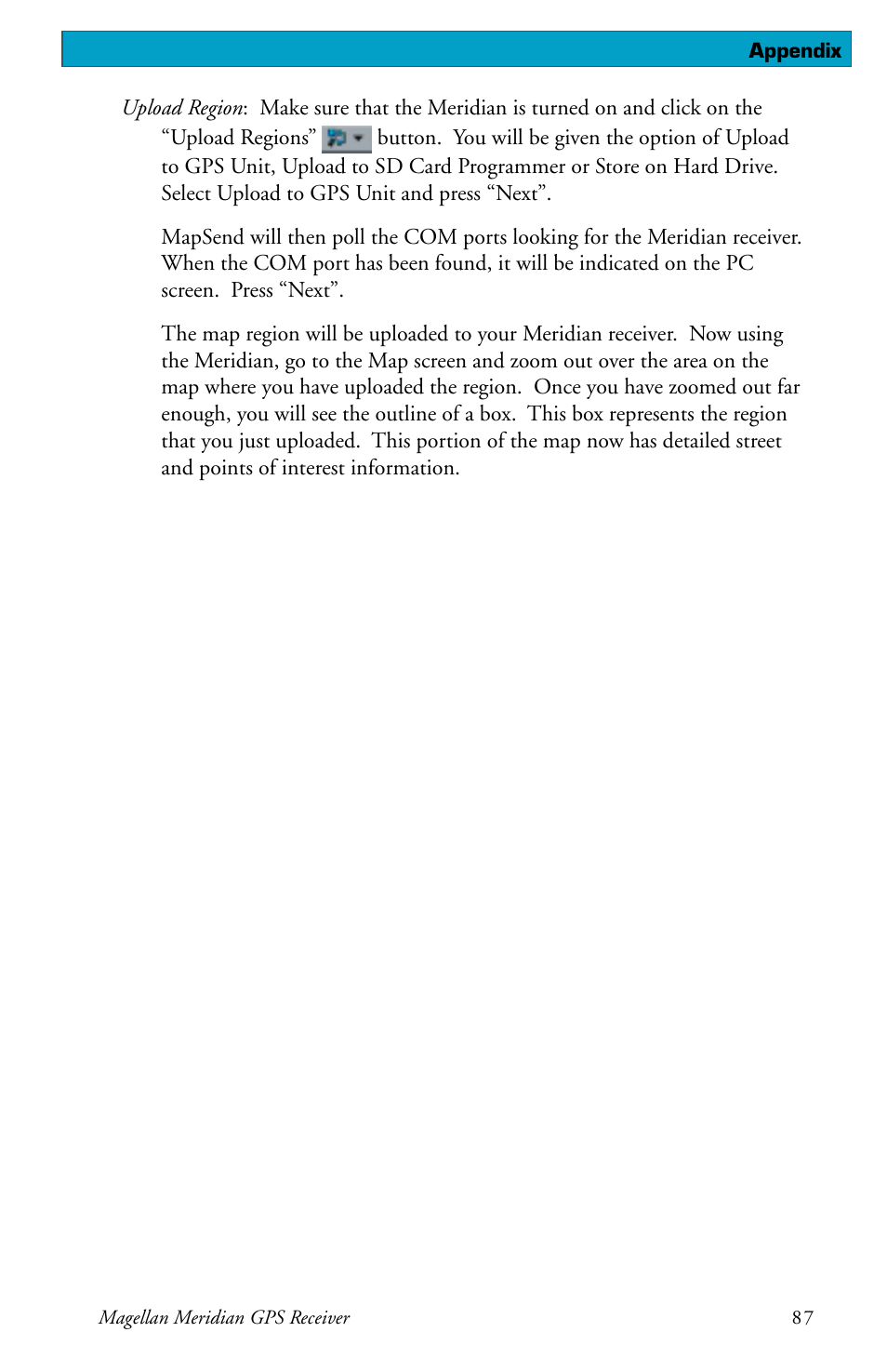 Magellan meridian series User Manual | Page 95 / 102