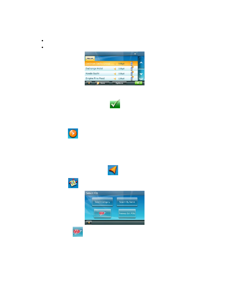 Creating a route to a special poi (aaa data) | Magellan Maestro 4370 User Manual | Page 41 / 77